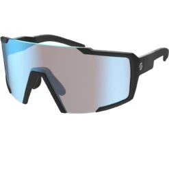 Scott Shield Sunglasses Black Matt/blue Chrome Enhancer