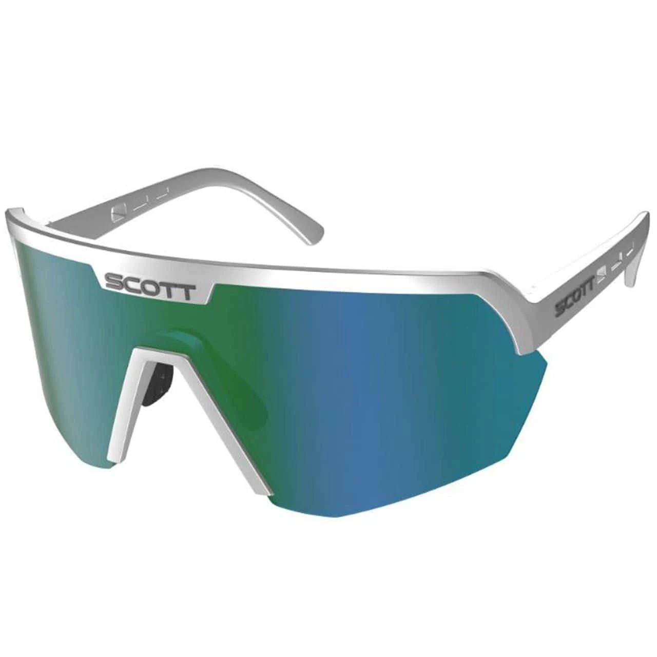 Scott Sport Shield Supersonic Edt. Sunglasses Silver/green Chrome