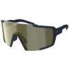 Scott Shield Compact Sunglasses Submariner Blue/gold Chrome
